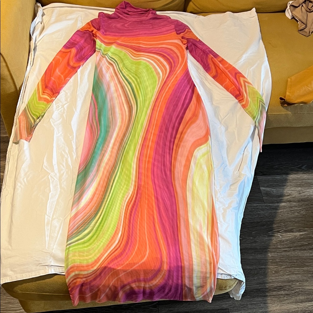 AFRM Vibrant Pink Mesh Blouse